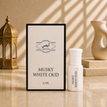 Arhas Musky White Oud alcohol-free perfume oil attar, 6ml bottle with box, Middle Eastern Oud fragrance