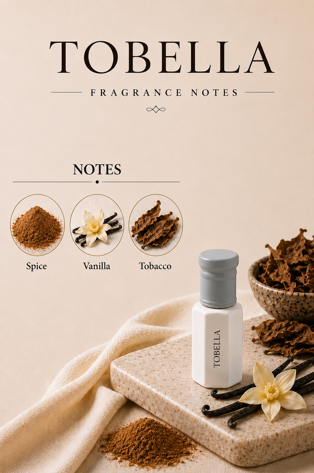 Tobella Attar Oil | Tobacco, Spice & Vanilla - 6ml