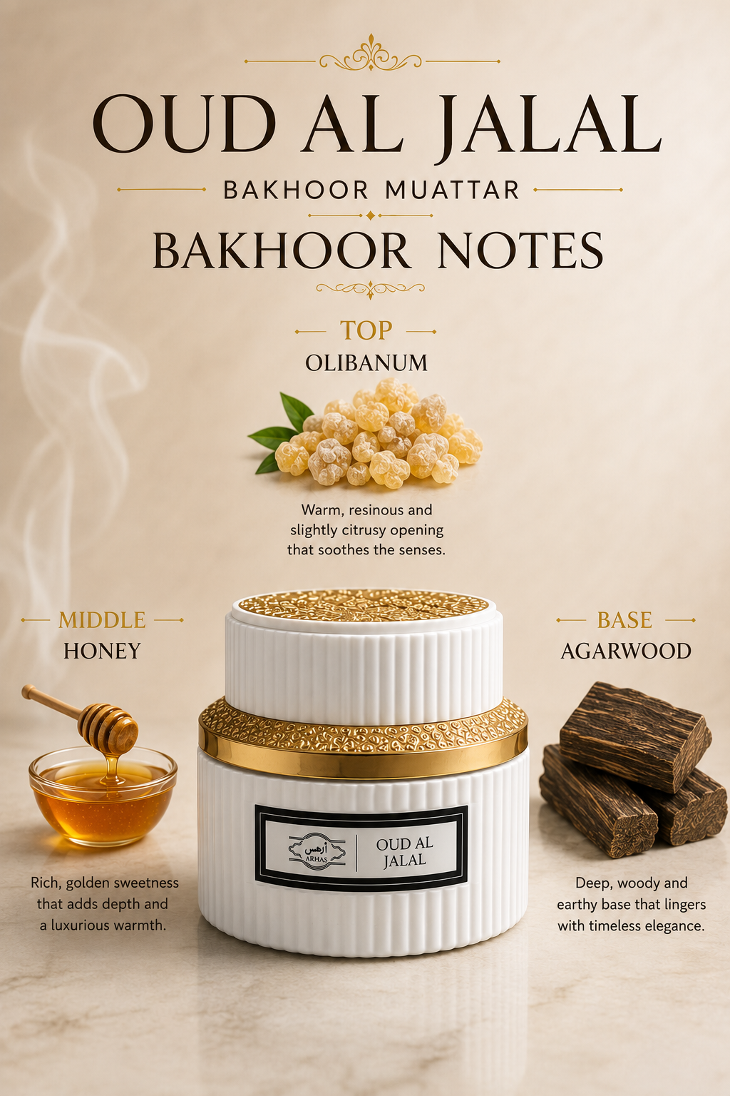 Oud al Jalal Bakhoor | Frankincense & Oud Incense - 50g