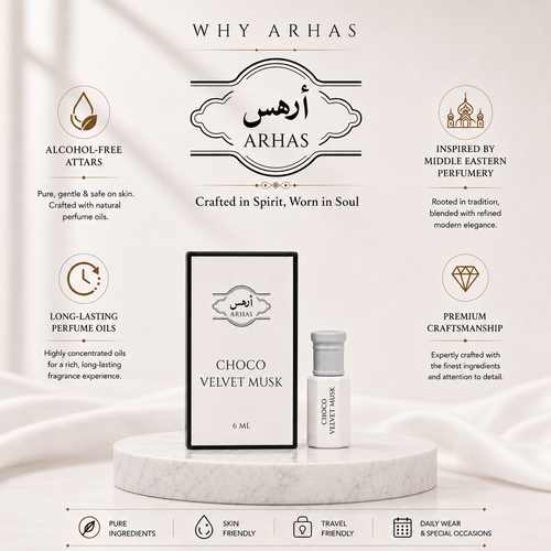 Choco Velvet Musk Attar Oil | Cocoa, Vanilla & Musk - 6ml
