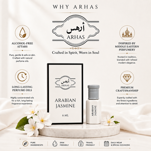 Arabian Jasmine Attar Oil | Mogra Jasmine Perfume Oil - 6ml