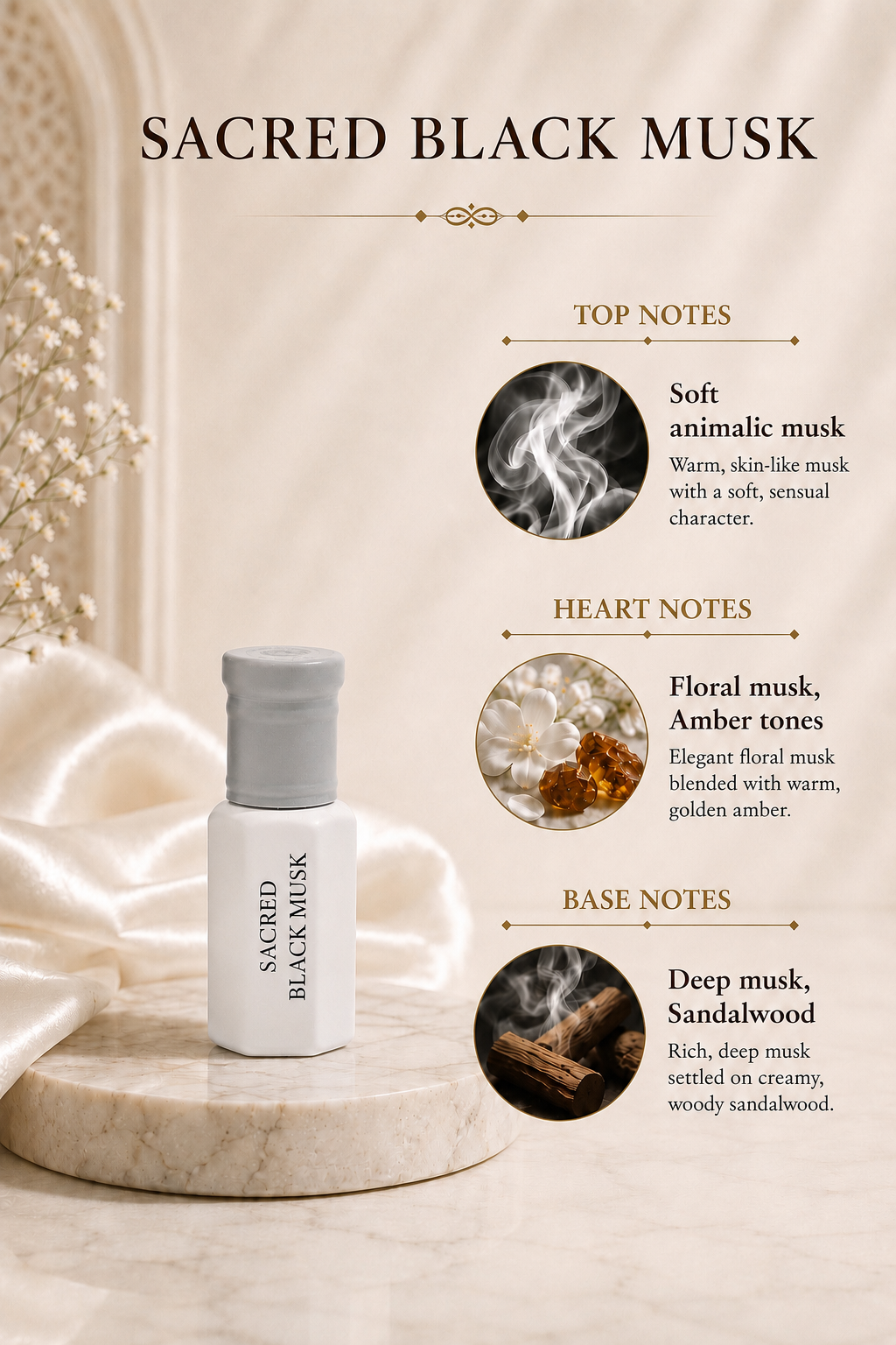 Sacred Black Musk Attar Oil | Musk Perfume Oil - 6ml