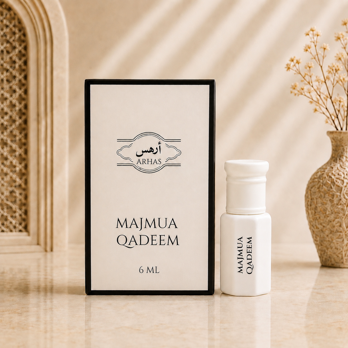 Arhas Magma Qadeem alcohol-free perfume oil attar, 6ml bottle with box, Indian floral fragrance