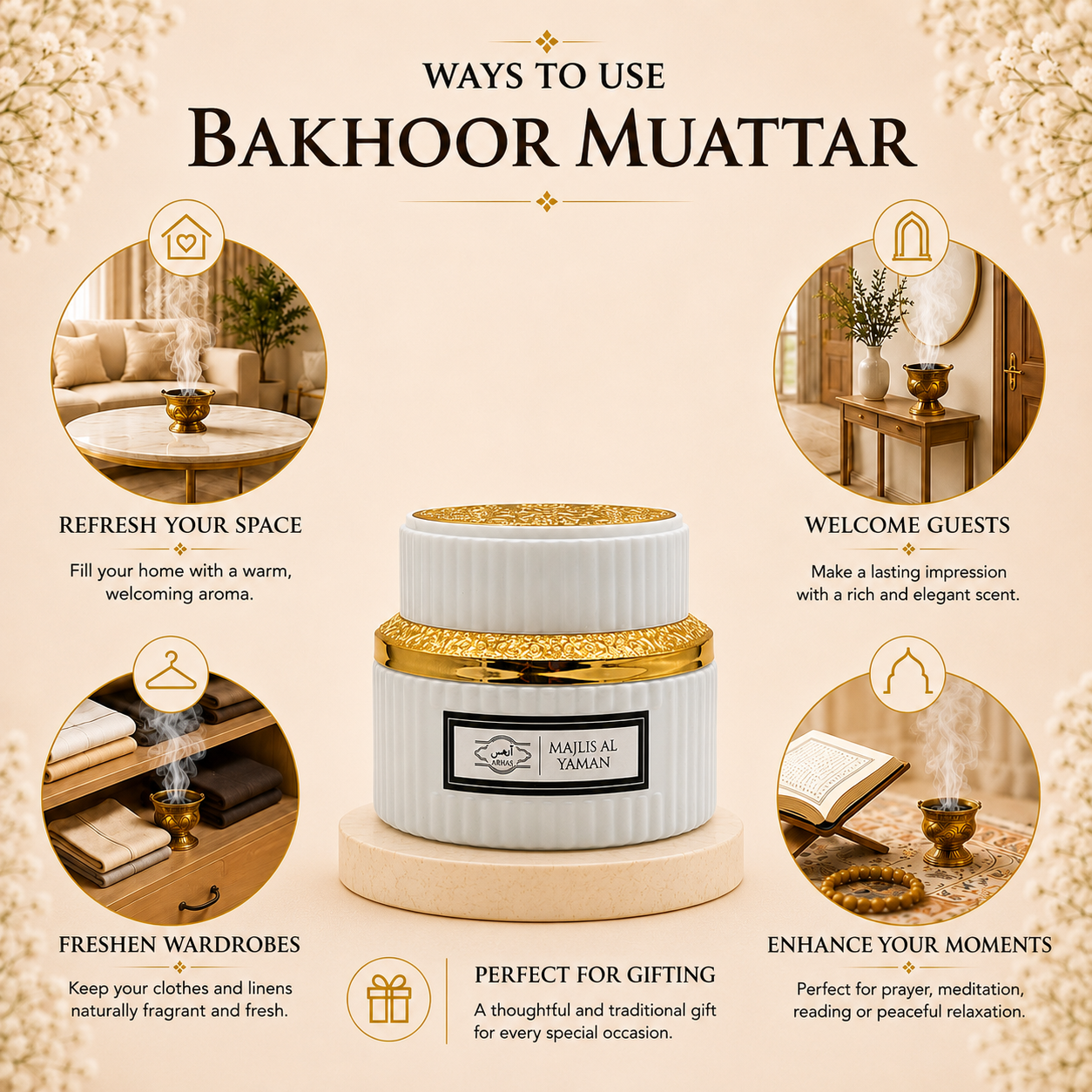 Majlis al Yaman Bakhoor | Fresh Marine Citrus Incense - 50g
