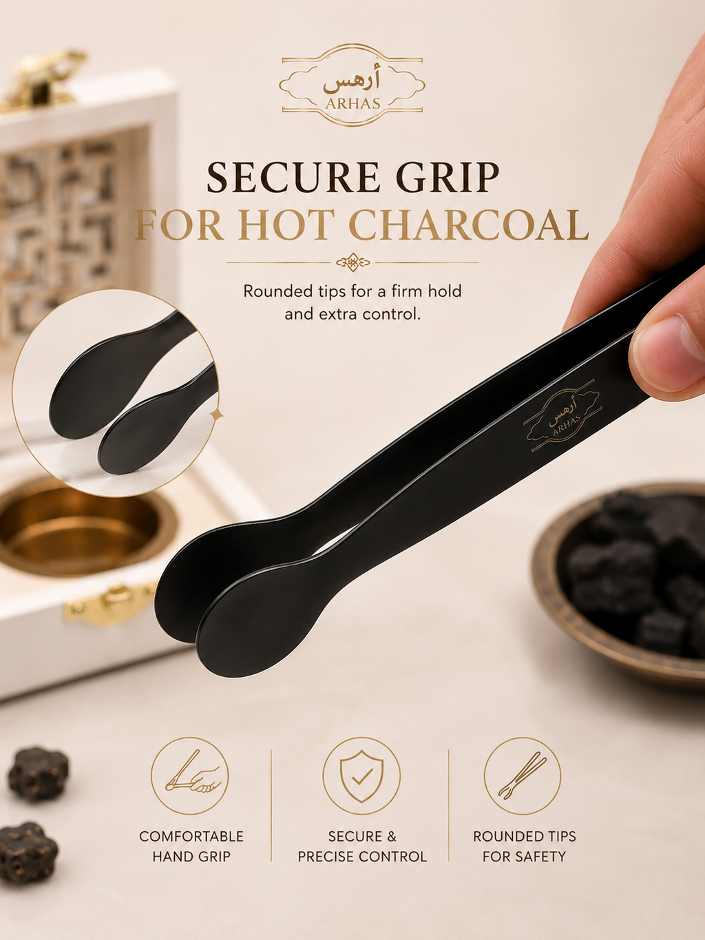 Bakhoor Charcoal Tong | Stainless Steel Incense Tool