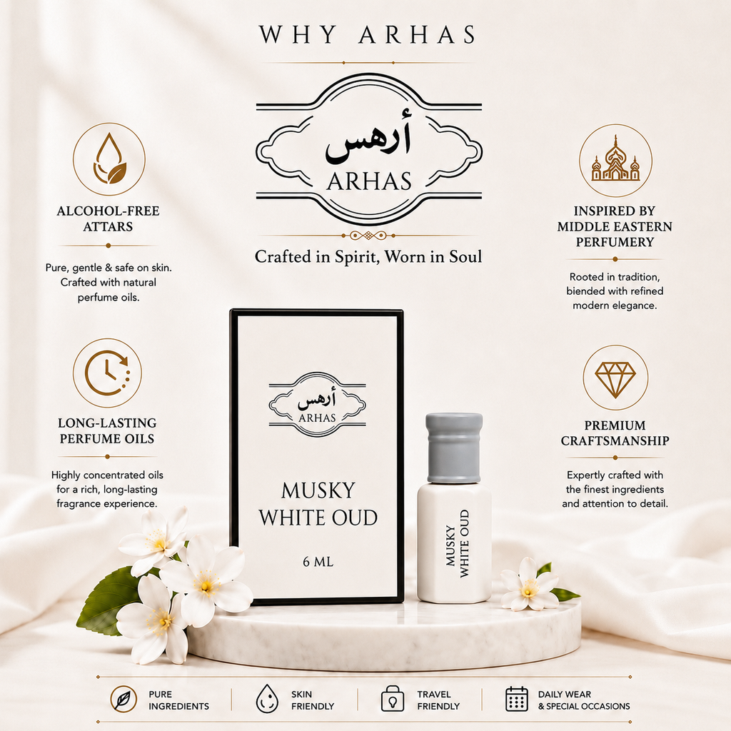 Musky White Oud Attar Oil | Soft Oud & White Musk - 6ml