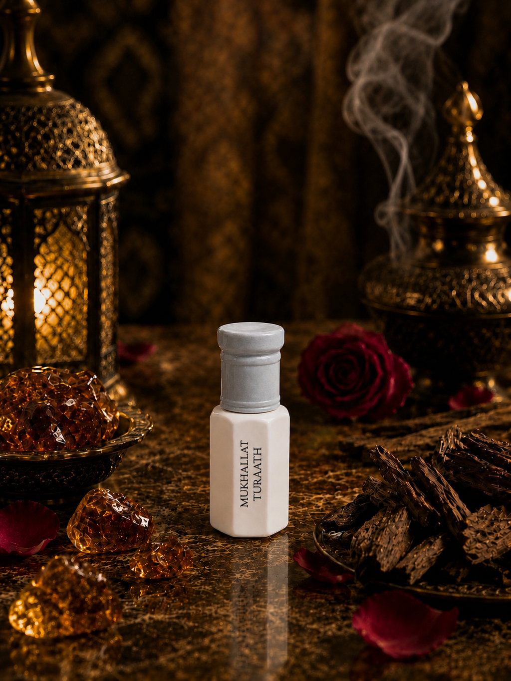 Mukhallat Turaath Attar Oil | Oud, Rose & Amber - 6ml
