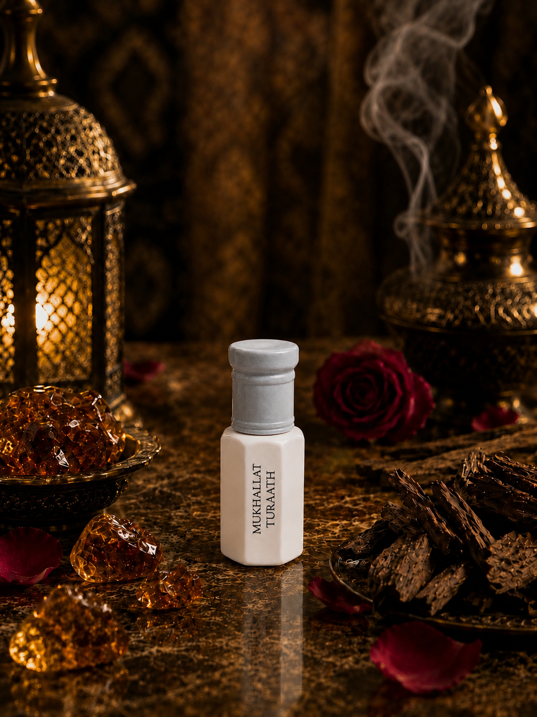 Mukhallat Turaath Attar Oil | Oud, Rose & Amber - 6ml