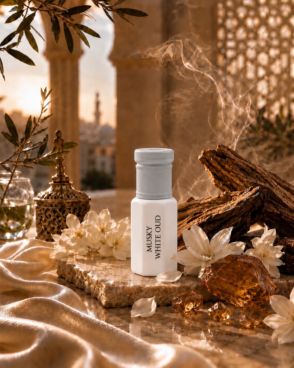 Musky White Oud Attar Oil | Soft Oud & White Musk - 6ml