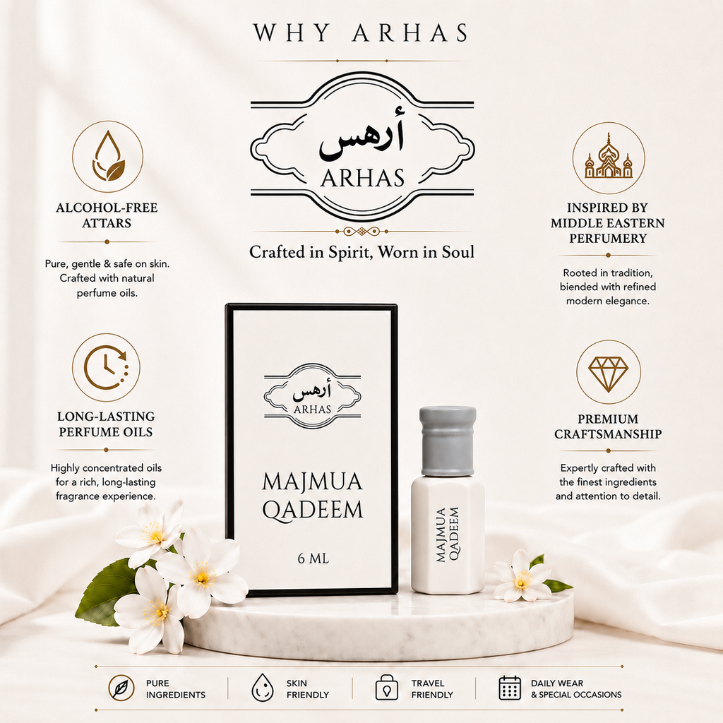 Majmua Qadeem Attar Oil | Rose, Jasmine & Sandalwood - 6ml