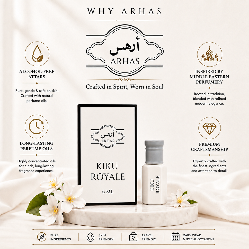 Kiku Royale Attar Oil | Saffron & Sandalwood Perfume Oil - 6ml
