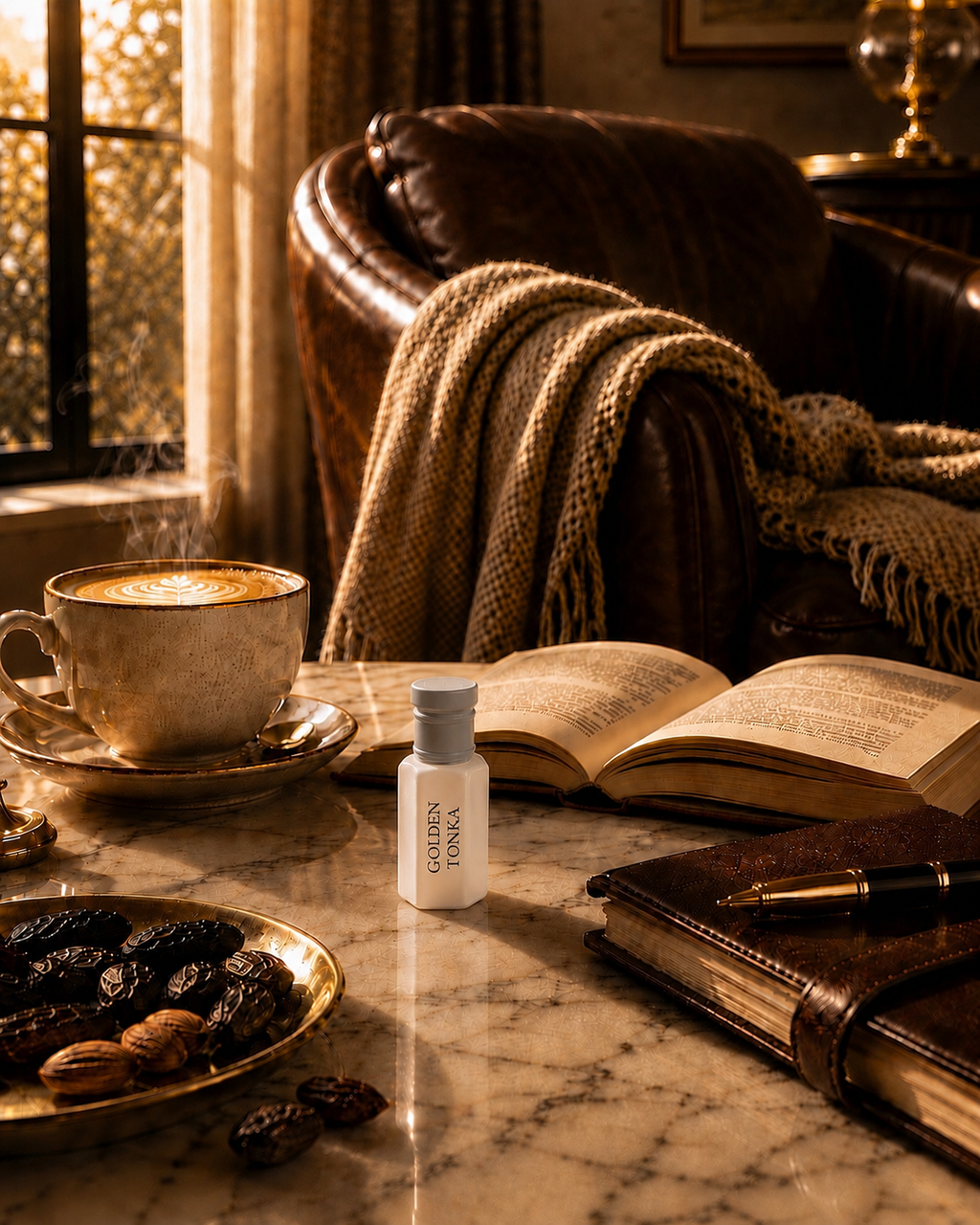 Golden Tonka Attar Oil | Tonka Bean & Vanilla Perfume Oil - 6ml