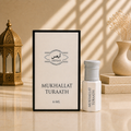 ARHAS Mukhallat Turaath attar oil 6ml roll-on bottle beside its retail box